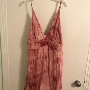 Tie-Dye V-Neck Dress with Straps